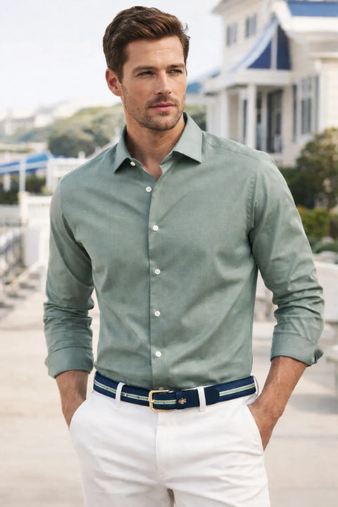 Tommy Hilfiger Men's Light Green Shirt | Tommy Hilfiger In Lebanon