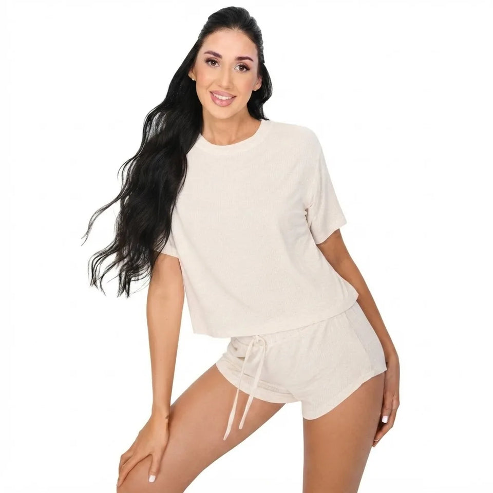 Sinsay Women's Light Beige Lounge Pajama Set