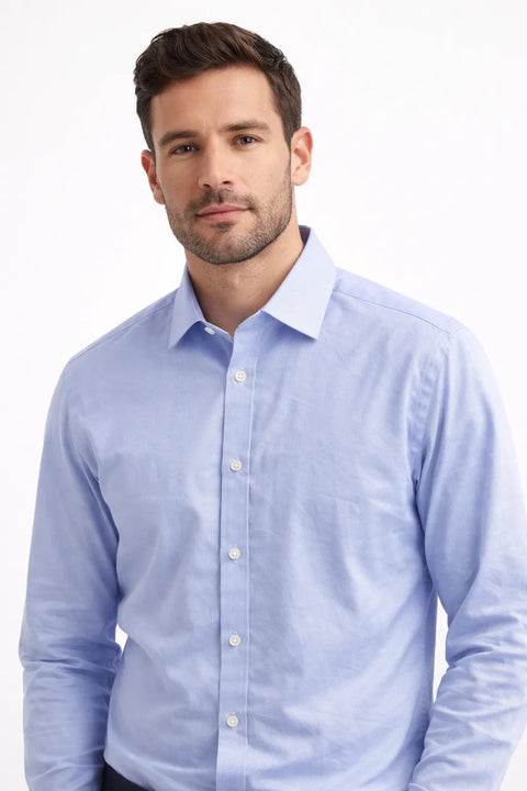 Tommy Hilfiger Men's Light Blue Slim Fit Stretch Shirt | Tommy Hilfiger In Lebanon