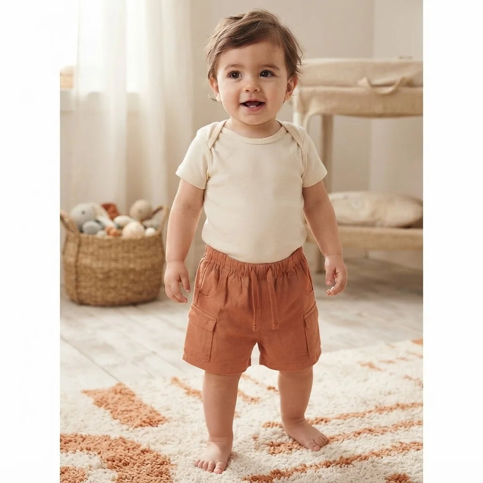 Sinsay Baby Boy's Rust Cargo Shorts