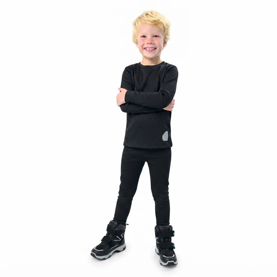 Sinsay Boy's Black Cotton-Blend Jersey Leggings