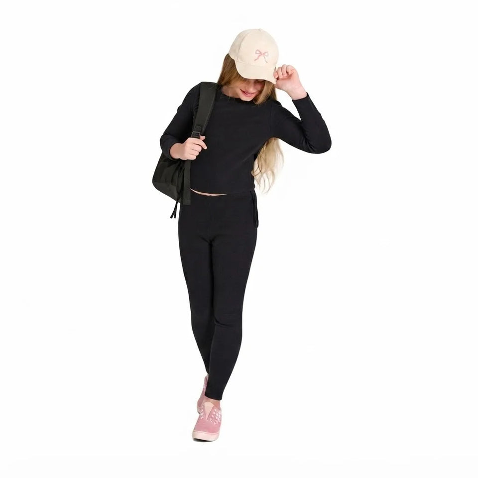 Sinsay Girl's Black Basic Leggings