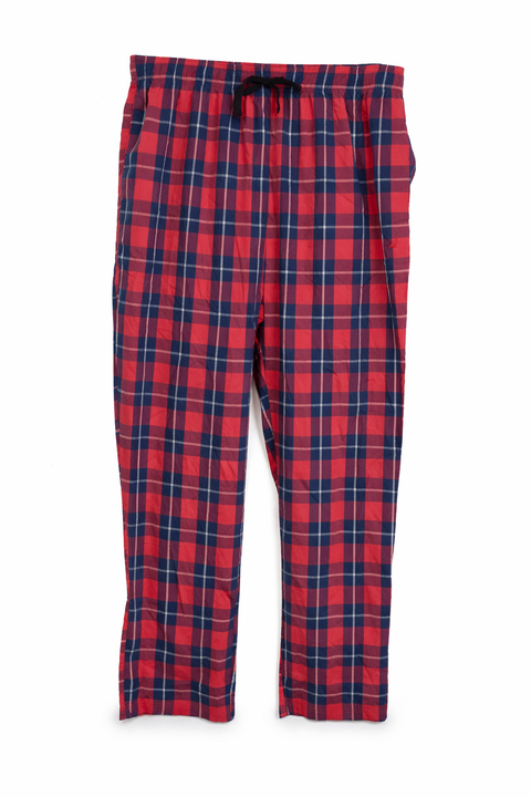 Nautica Men's Red & Navy Plaid Pajama Bottoms | Nautica In Lebanon