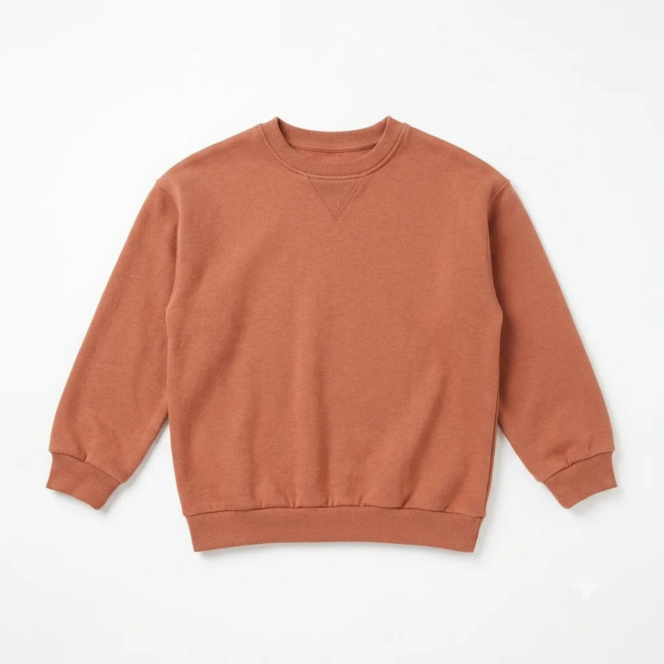 Zara Girl's Peach Plain Crewneck Sweatshirt | Zara In Lebanon