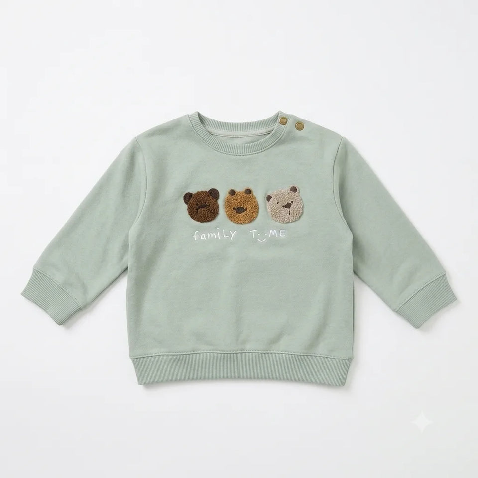 Zara Baby Boy's Light Grey Bears Graphic Sweatshirt | Zara In Lebanon