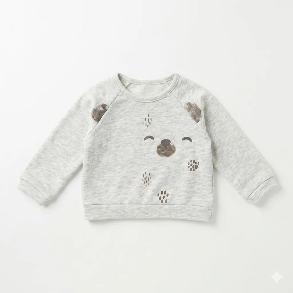 Zara Baby Boy's Light Grey Panda Print Sweatshirt | Zara In Lebanon