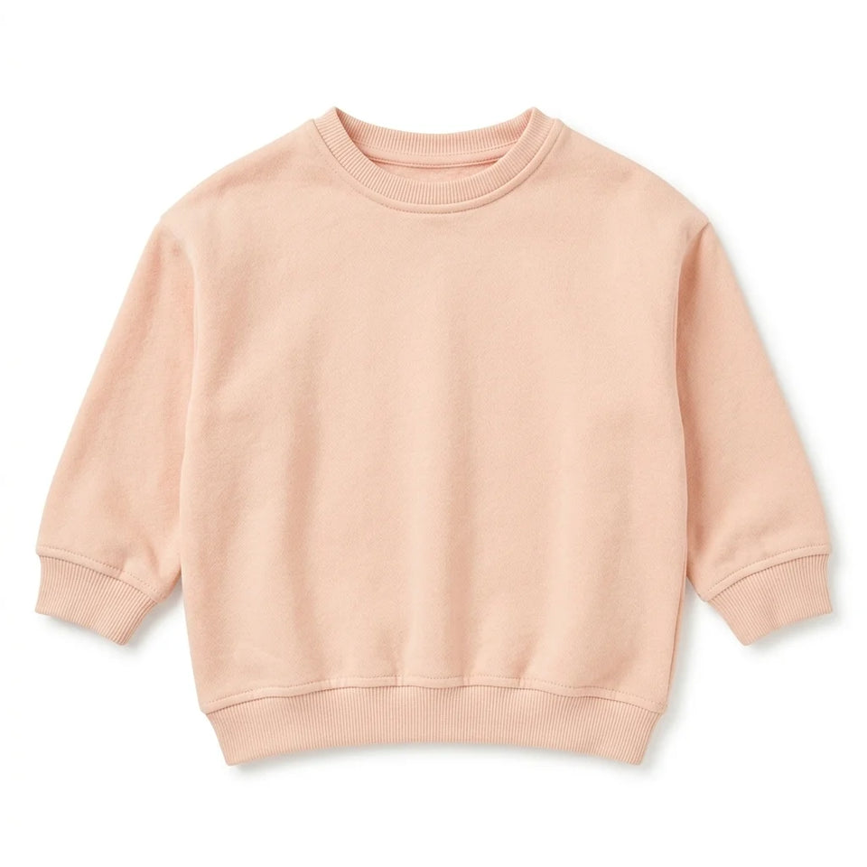 Zara Baby Girl's Light Pink Plain Pullover Sweatshirt | Zara In Lebanon