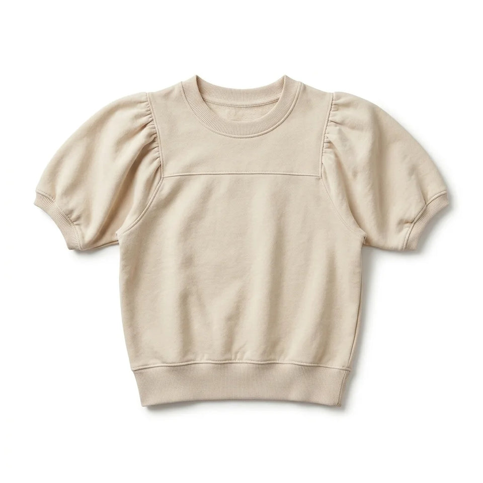 Zara Baby Girl's Light Beige Short Sleeves Blouse | Zara In Lebanon