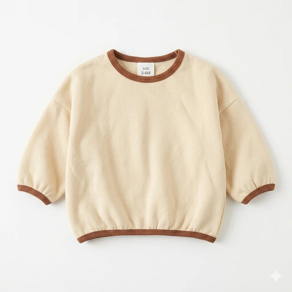 Zara Baby Boy's Beige & Brown Cozy Crewneck Sweater | Zara In Lebanon