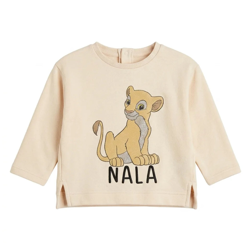 Zara Baby Girl's Light Beige Nala Graphic Sweatshirt | Zara In Lebanon