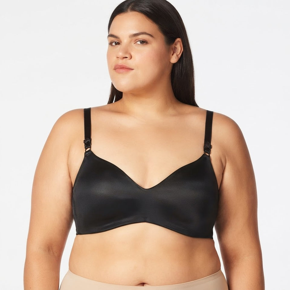Warners Women's Black Seamless Support Comfort Bra