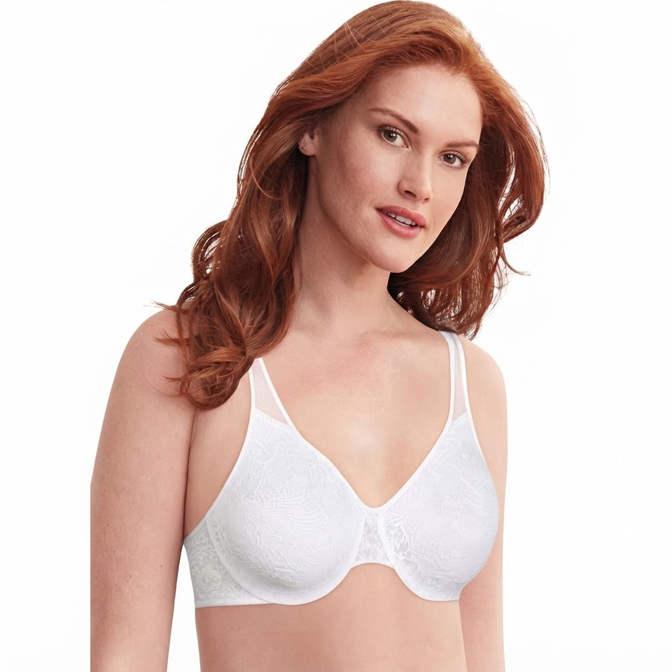 Bali Women's White Lace Comfort Bra