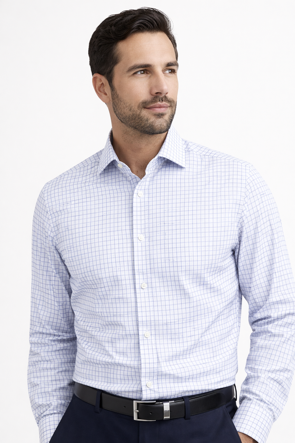 Calvin Klein Men's Multicolor Steel Plus Slim Fit Stretch Wrinkle Free Dress Shirt | Calvin Klein In Lebanon