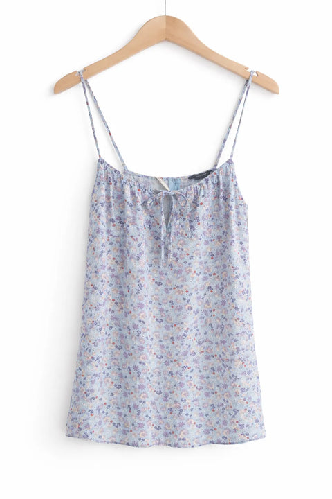 Forever 21 Women's Blue Floral Printed Sleeveless Mini Dress |Forever 21 In Lebanon