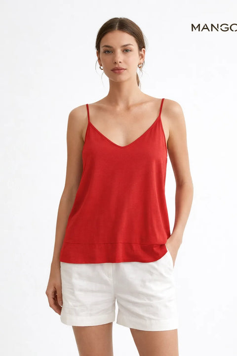 Mango Women's Pink Sleeveless Blouse| Mango in Lebanon