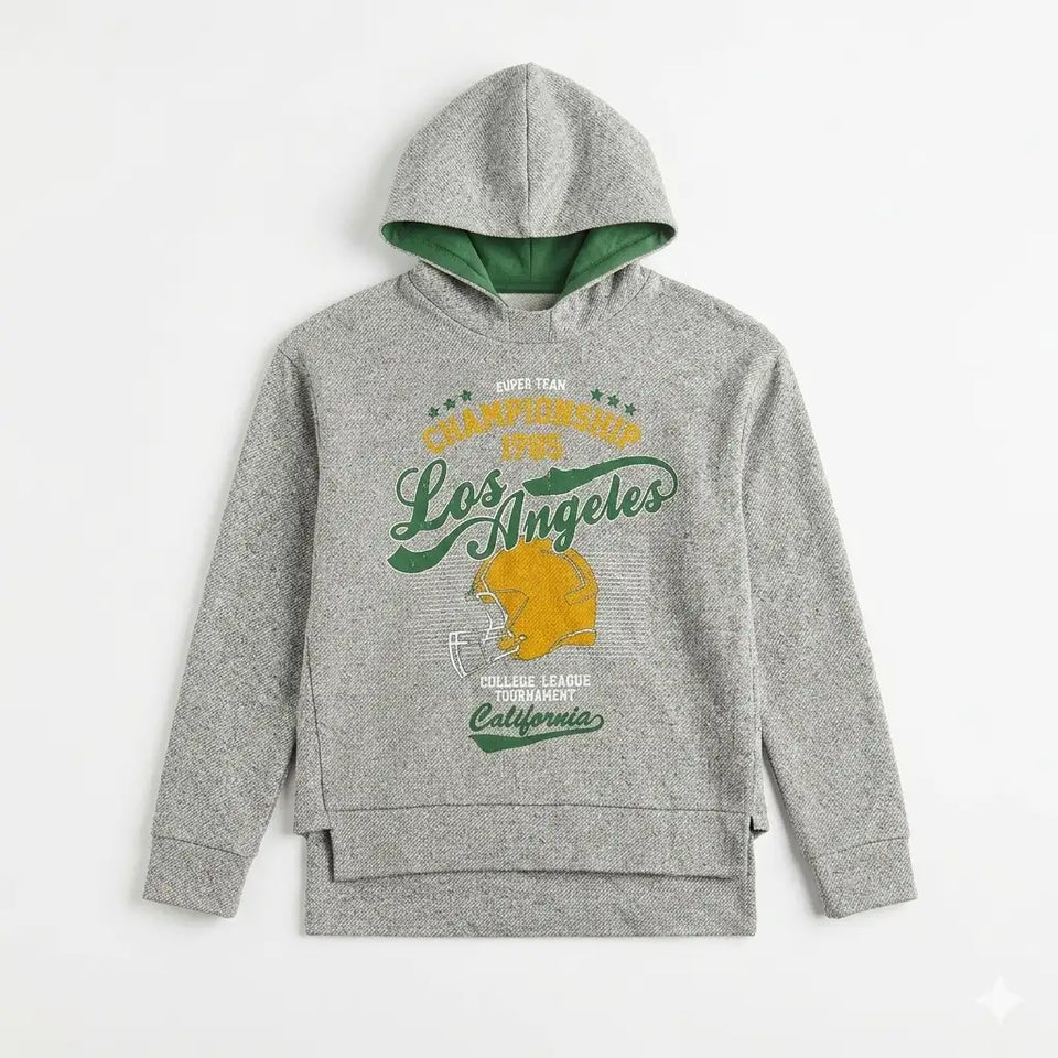 Zara Boy's Grey & Green Lined Pullover Hoodies | Zara In Lebanon