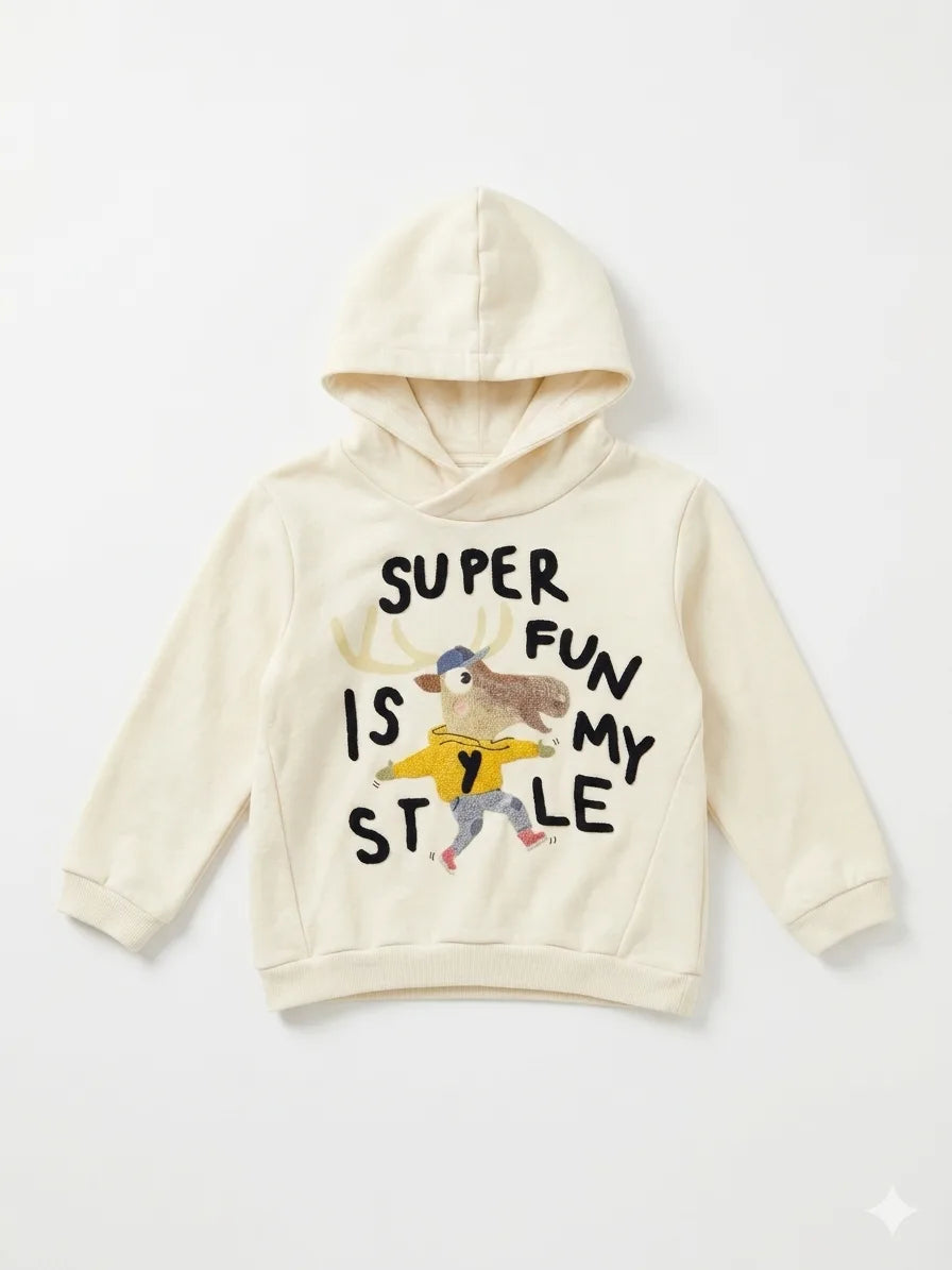 Zara Baby Boy's Off White Animal Graphic Hoodies | Zara In Lebanon