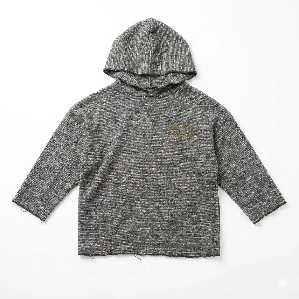 Zara Baby Boy's Grey Raw Edge Marl Knit Hooded Blouse | Zara In Lebanon