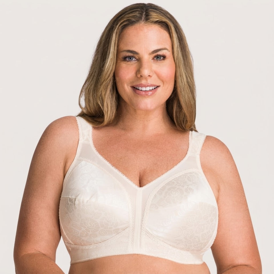 Playtex Women's Nude Floral Full-Coverage Support Bra