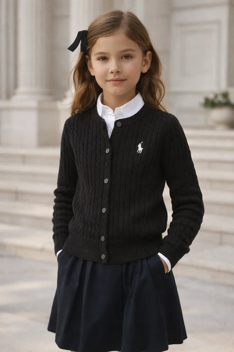 Polo Ralph Lauren Girl's Black Rid knit Cardigan | Polo Ralph Lauren In Lebanon