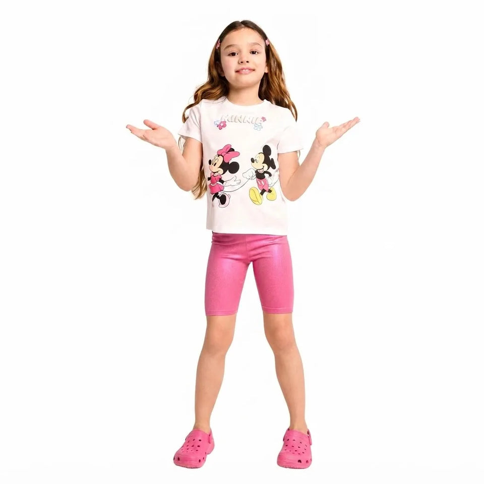 Sinsay Girl's White & Pink Minnie Mouse 2-Pieces Set