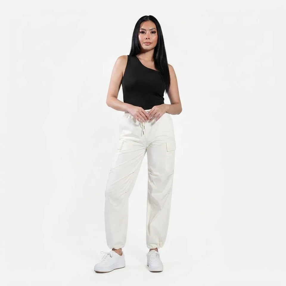 Sinsay Women's Off White Cargo Pant