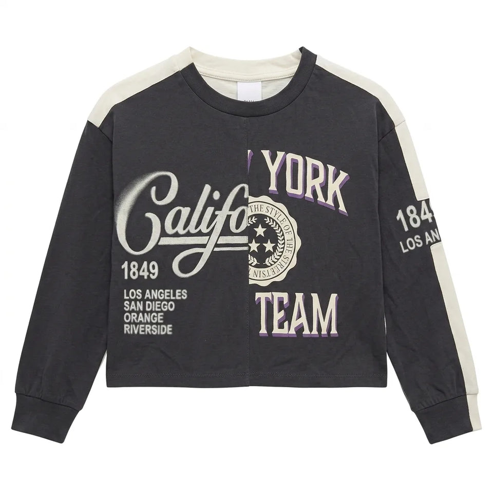 Zara Boy's Dark Grey Split Design Long Sleeve Blouse | Zara In Lebanon