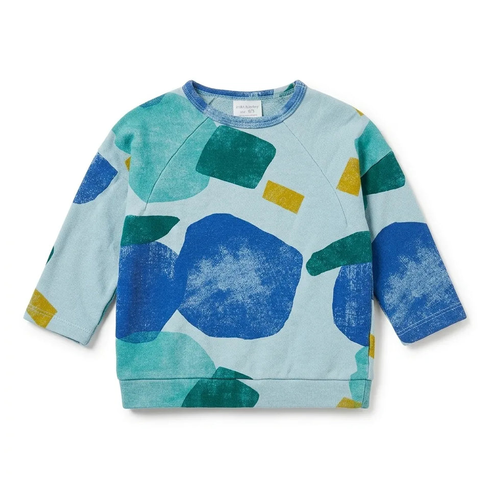 Zara Baby Boy's Multicolor Geometric Pattern Sweatshirt | Zara In Lebanon