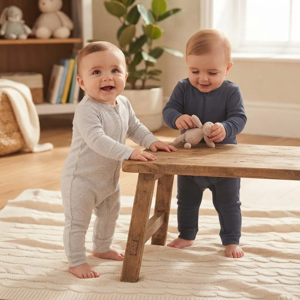 Sinsay Baby Boy's Light & Dark Grey Pack Of 2 Footless Overall