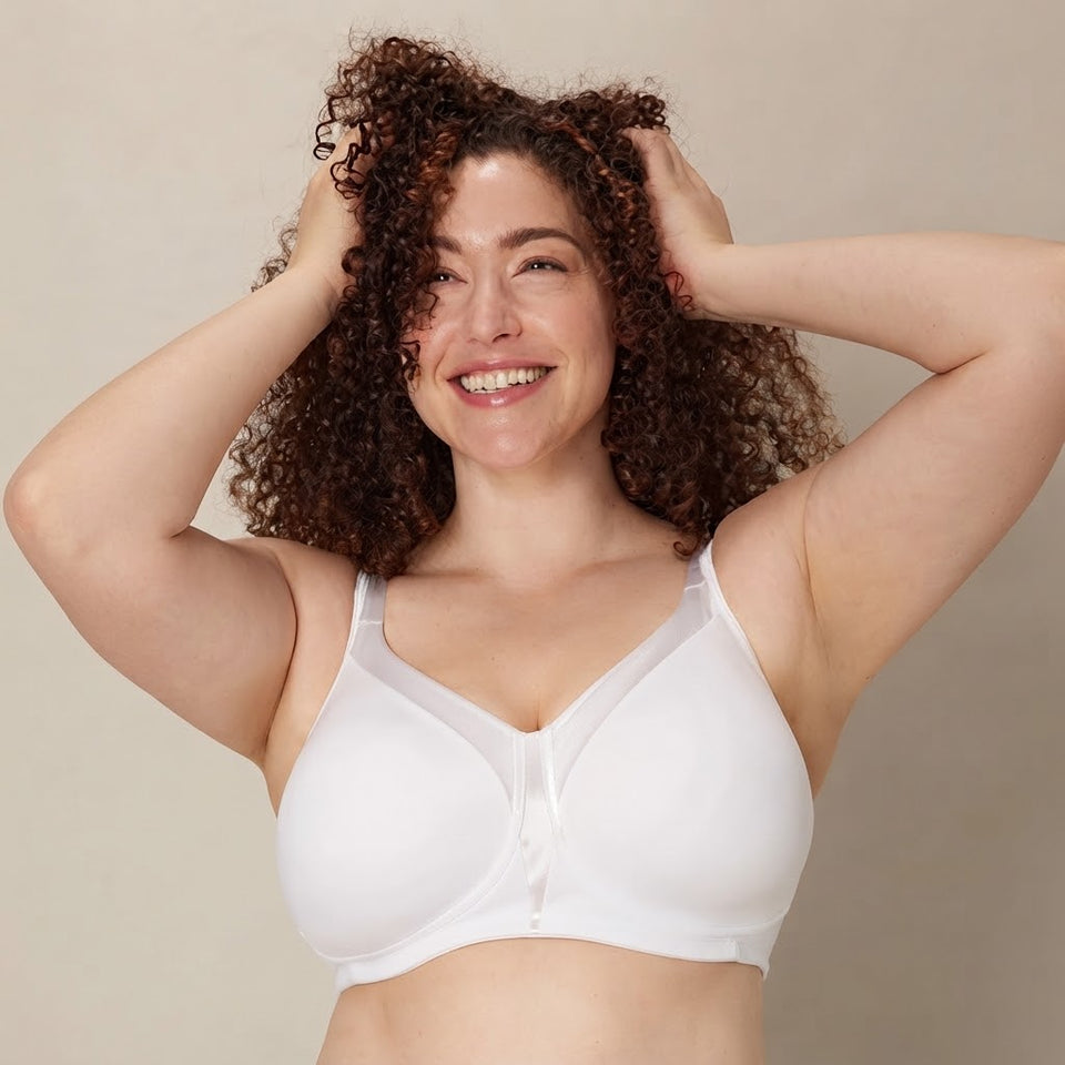 Playtex Women's White Solid Full-Coverage Support Bra