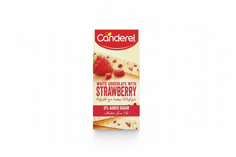 Canderel White Chocolate Strawbery0%Add Sugar 75g| Canderel In Lebanon