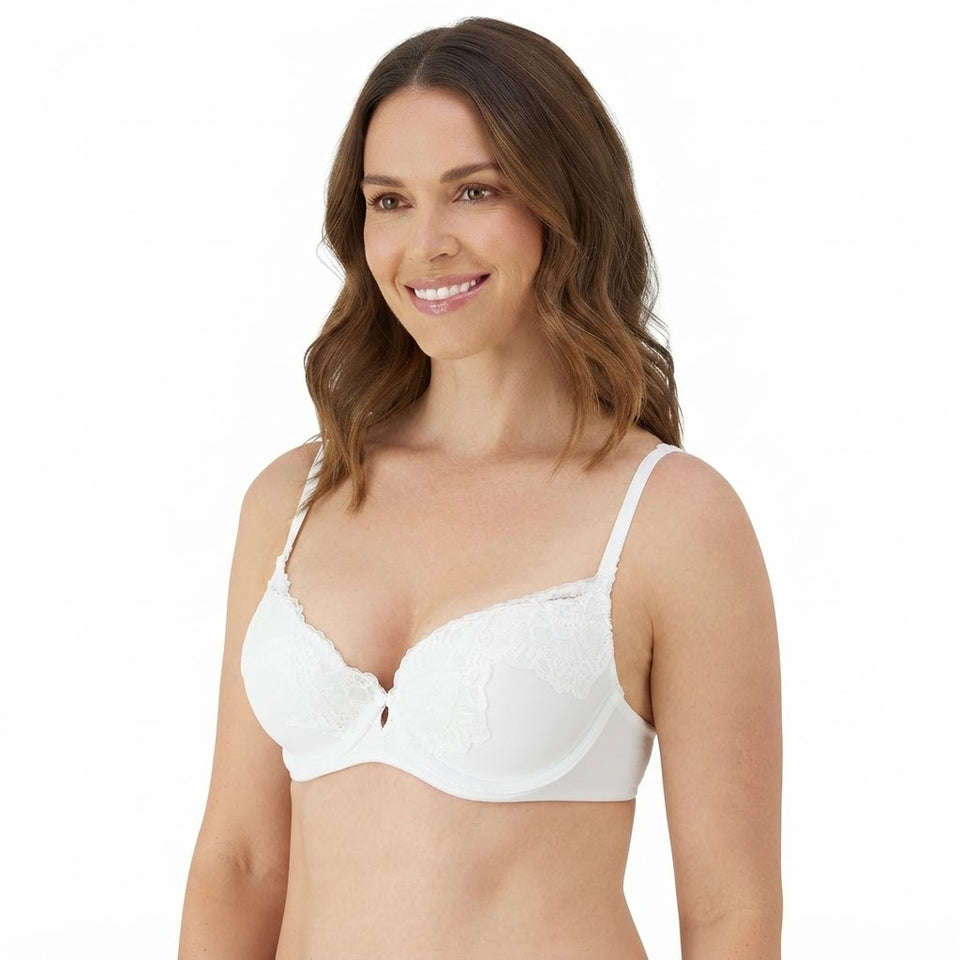 Maidenform Women's White Solid Lace Underwire Bra