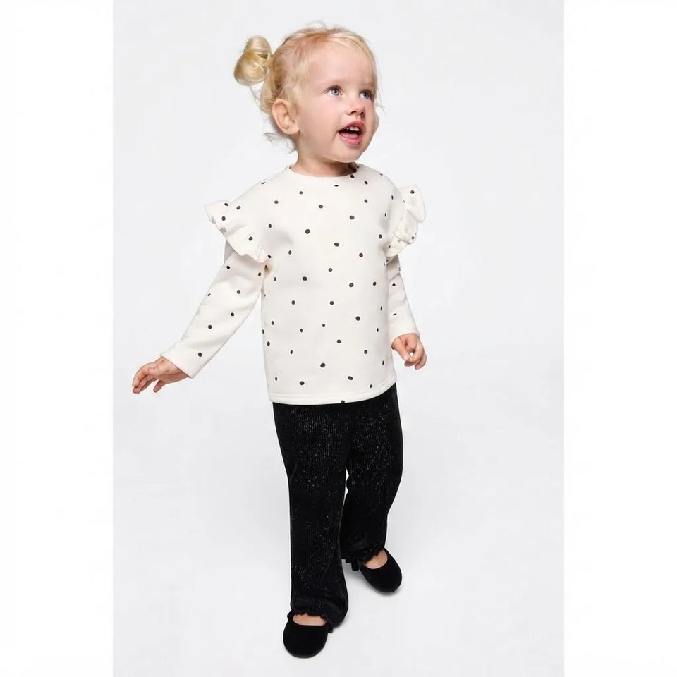 Sinsay Girl's Black Sparkly Finish Flare Trousers