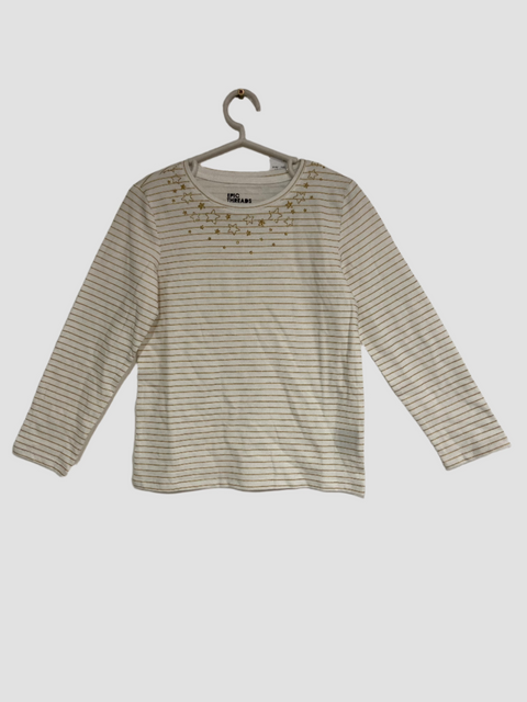 Epic Threads Girl's White Long-Sleeve, Glitter Stars, Striped Blouse | Epic Threads In Lebanon