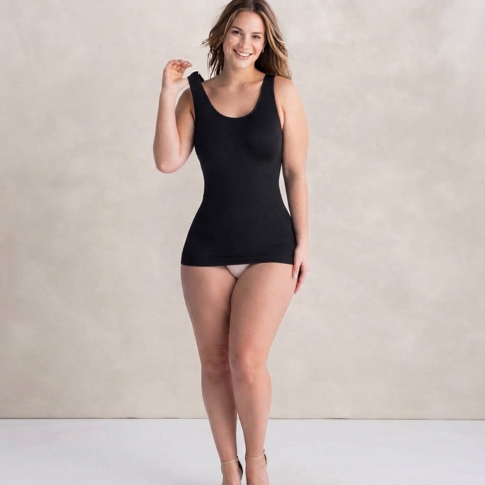 Shapermint Women's Black Seamless Scoop Neck Camisole