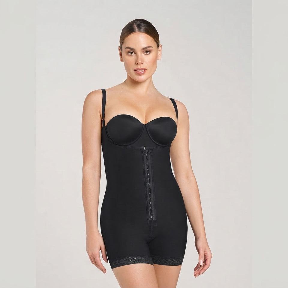 Leonisa Women's Black Firm Compression BoyShorts Butt Lifter Shapewear