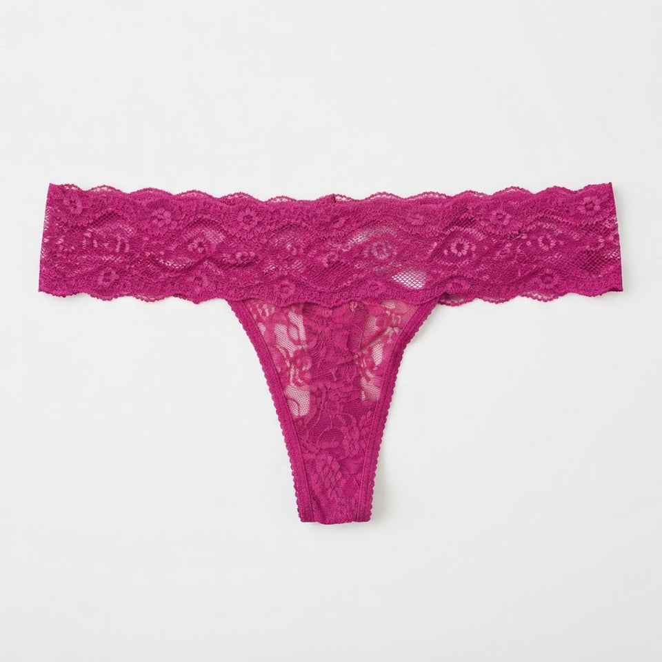 B.tempt'd Women's Fuchsia Lace-Trim Briefs