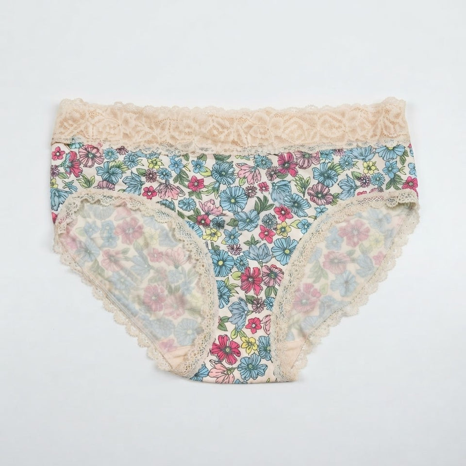 State Of Day Women's Multicolor Flora Lace-Trim Briefs