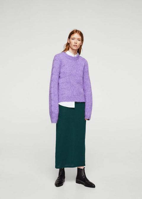Mango Women's Dark Green Skirt |Mango In Lebanon