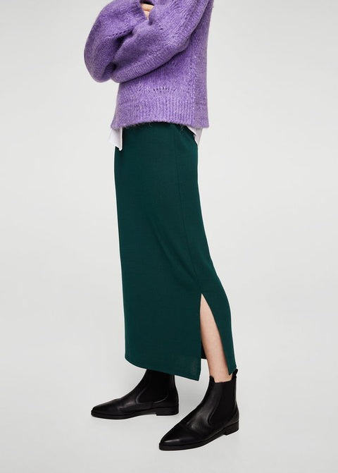 Mango Women's Dark Green Skirt |Mango In Lebanon