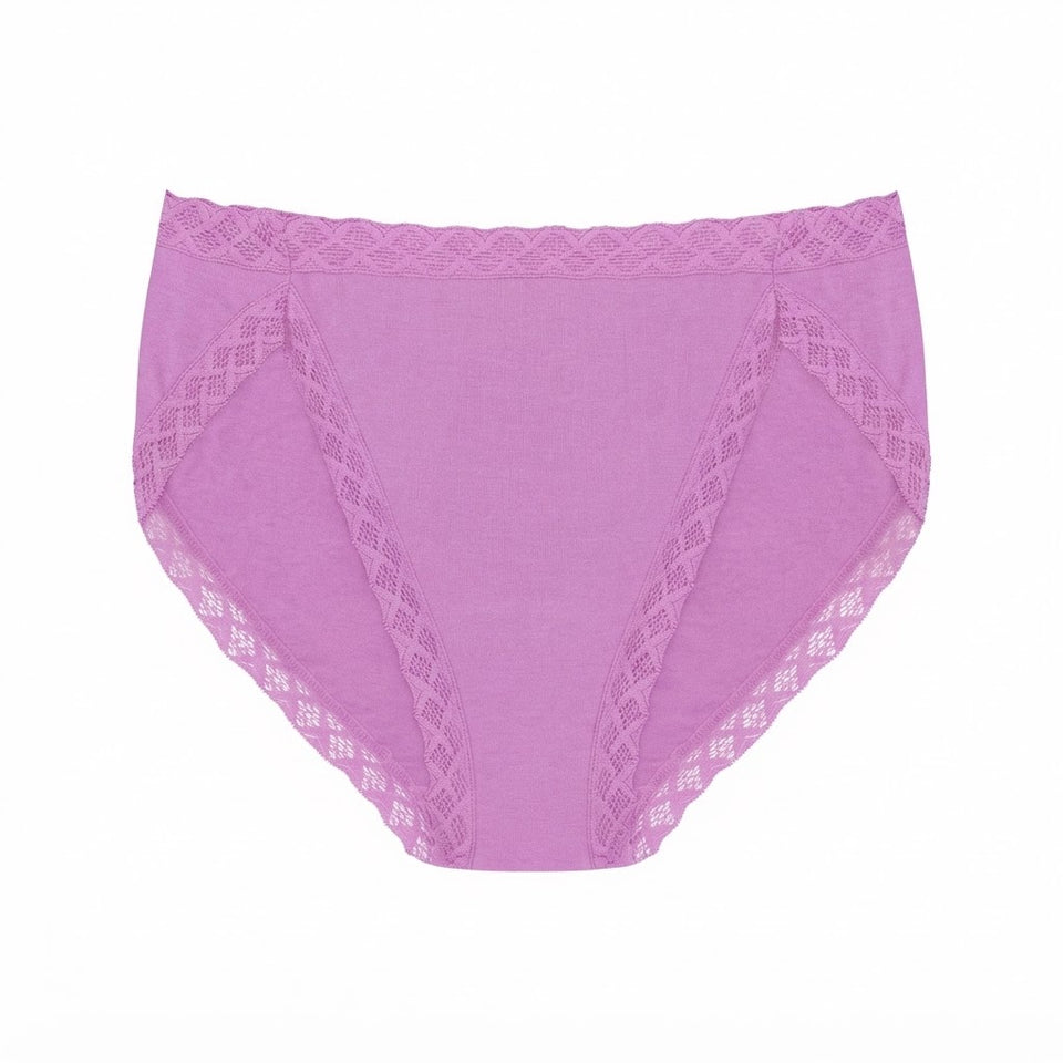 Natori Women's Pink Lace-Trim French Cut Briefs