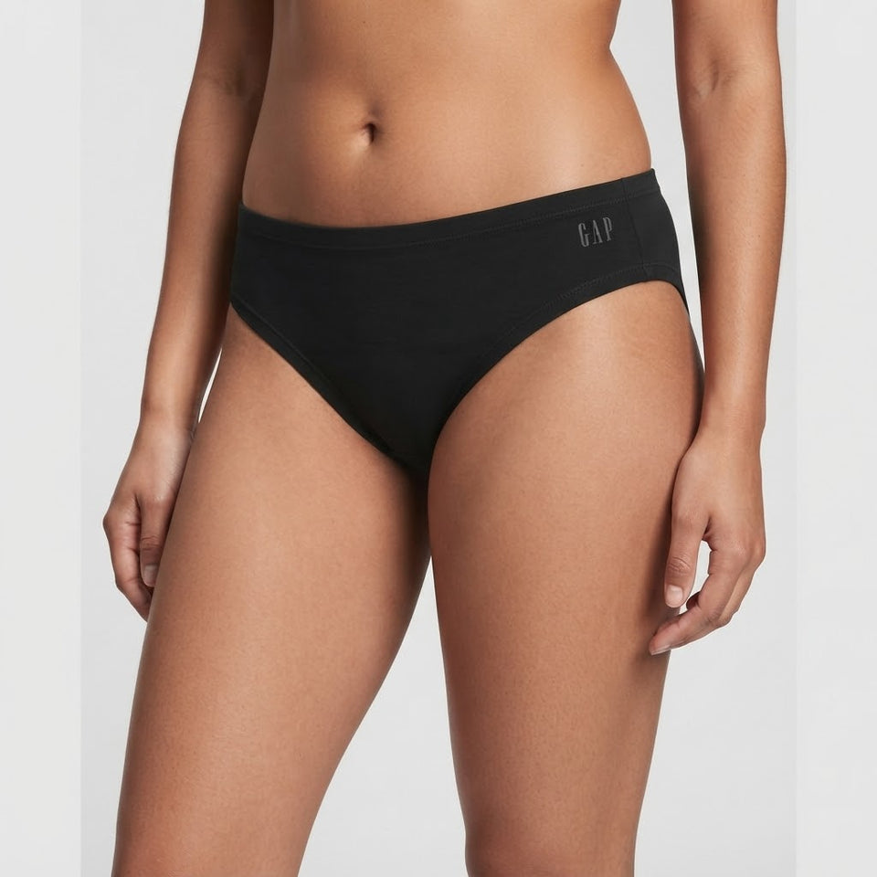 Gap Women's Black Cotton Lightweight Breathable Stretch Briefs