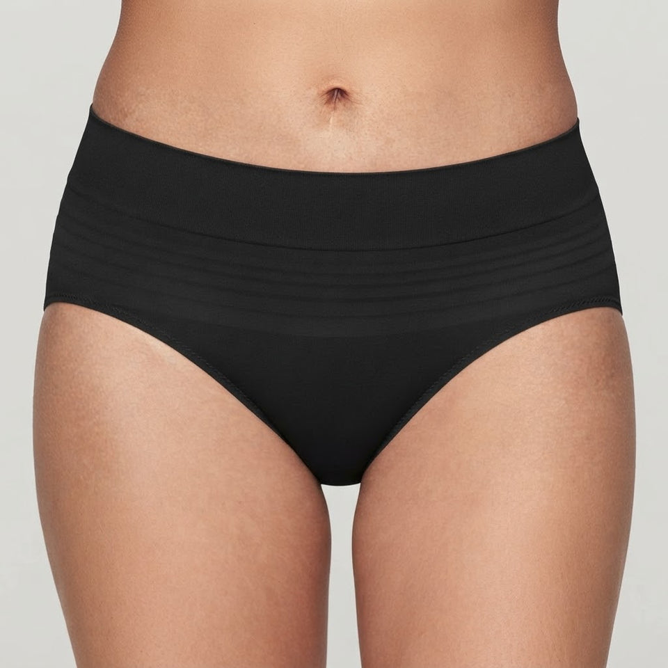 Warners Women's Black Comfort Waist Smooth Seamless Briefs
