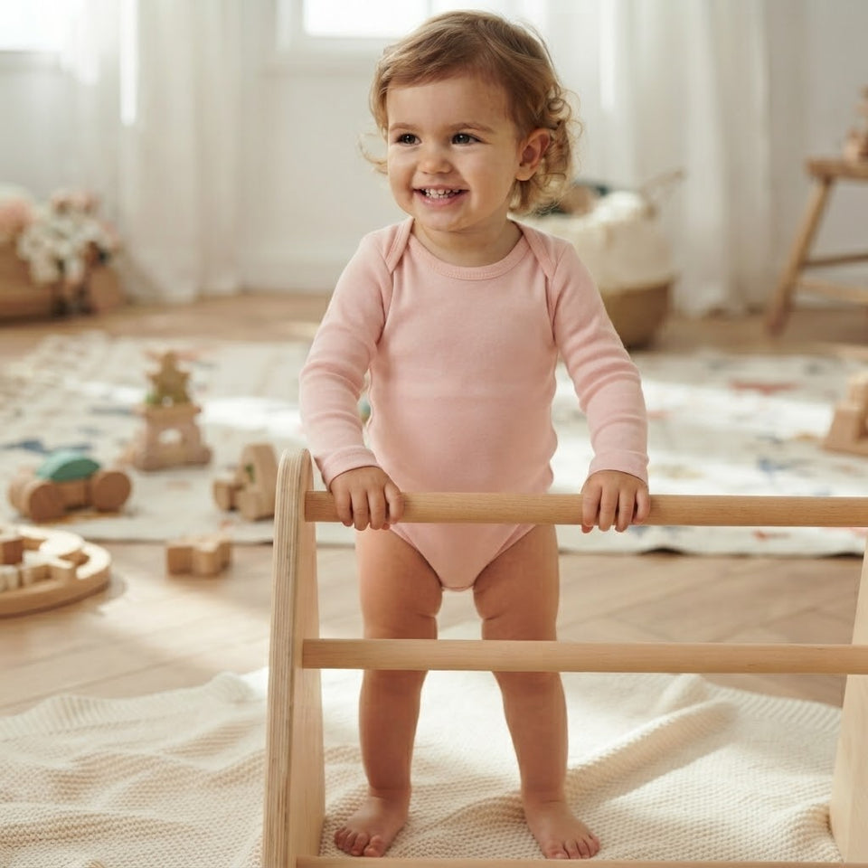 Sinsay Girl's Pastel Pink Long-Sleeves Bodysuits