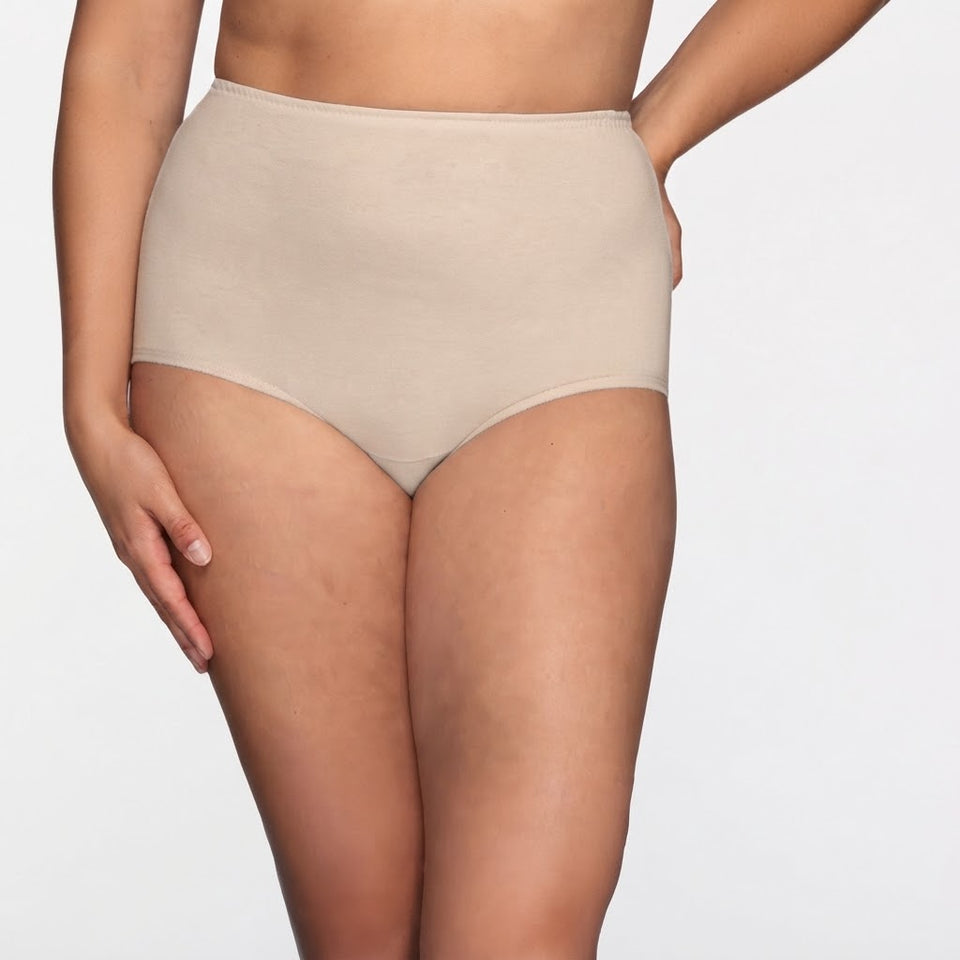 Vanity Fair Women's Light Beige Pack Of 3 Cotton Briefs