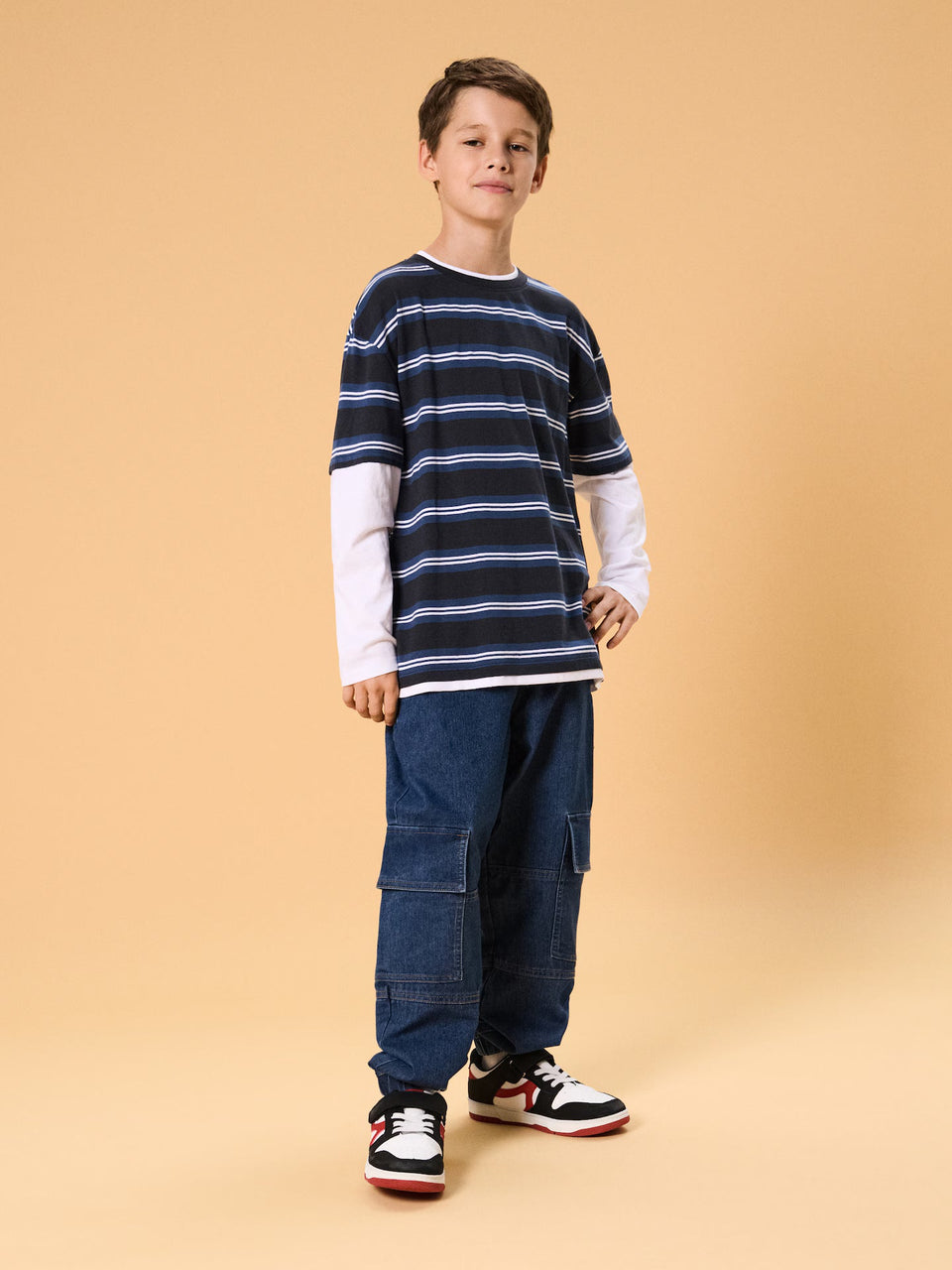 Sinsay Boy's Blue Denim Cargo Jeans