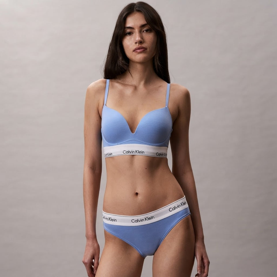 Calvin Klein Women's Blue Logo Wait Band Briefs