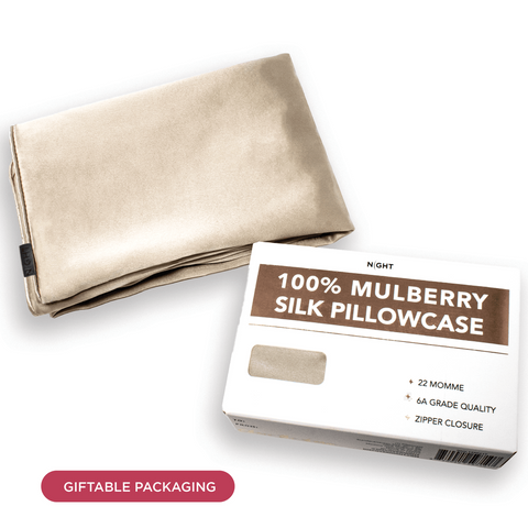 Night Beige 100% Mulberry Silk King Pillowcase | Night In Lebanon