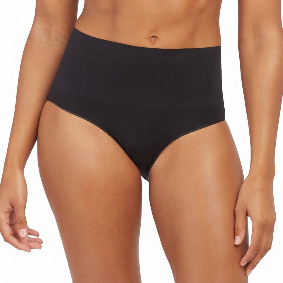 Spanx Women's Black High-Waist Seamless Briefs
