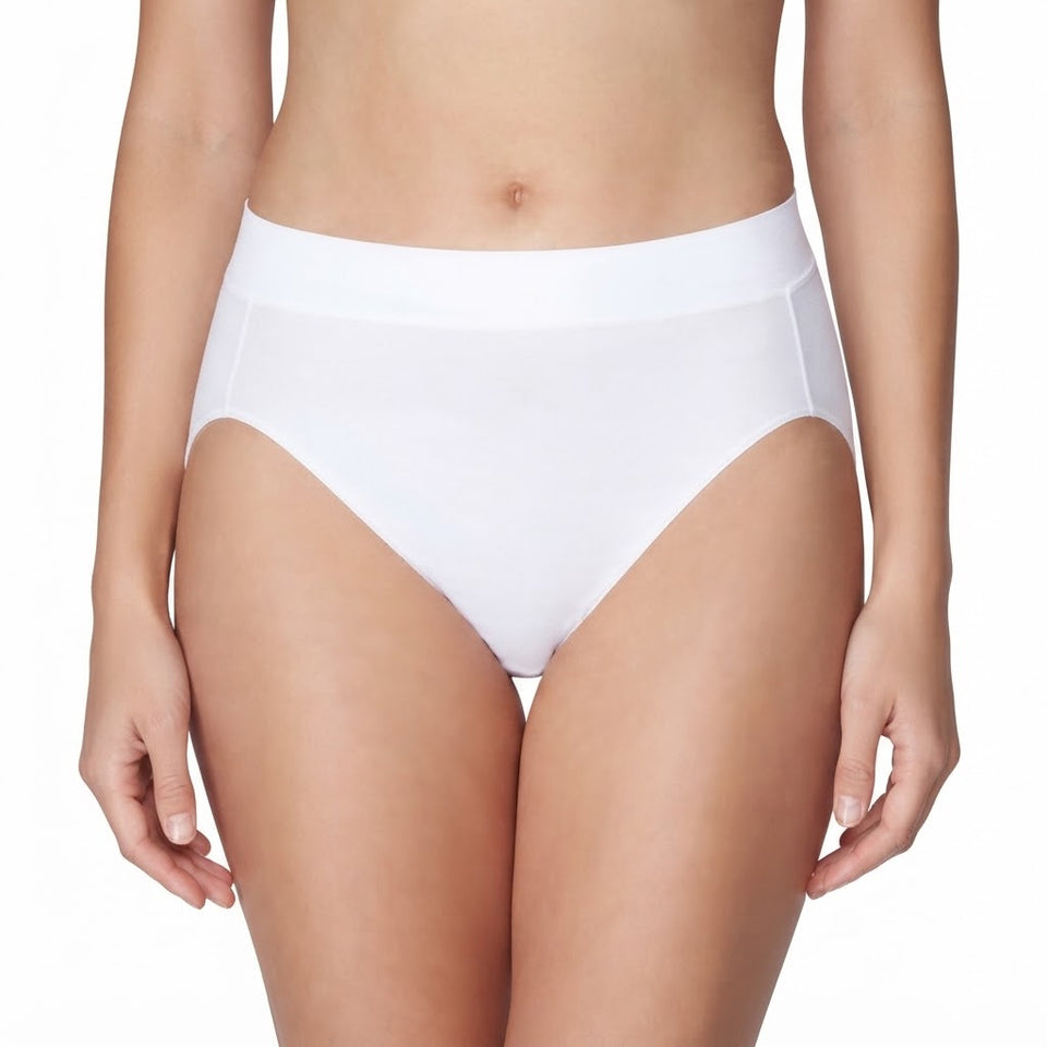 Vanity Fair Women's White High-Waist Seamless Briefs